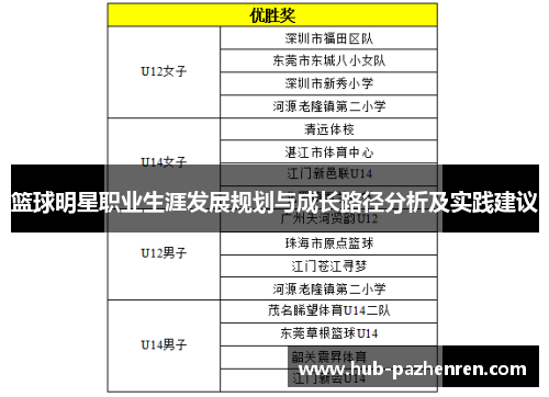 篮球明星职业生涯发展规划与成长路径分析及实践建议