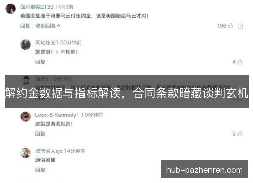 解约金数据与指标解读,合同条款暗藏谈判玄机 解约金数据与指标解读,合同条款暗藏谈判玄机
